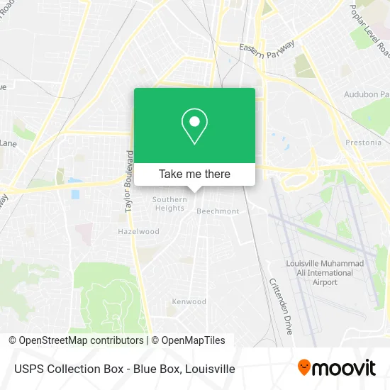 USPS Collection Box - Blue Box map