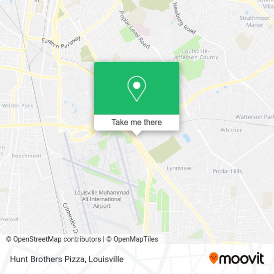 Hunt Brothers Pizza map