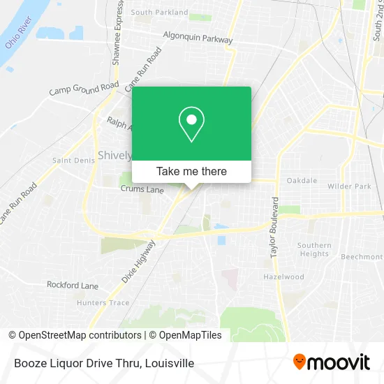Booze Liquor Drive Thru map