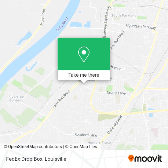Mapa de FedEx Drop Box