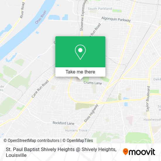 Mapa de St. Paul Baptist Shively Heights @ Shively Heights