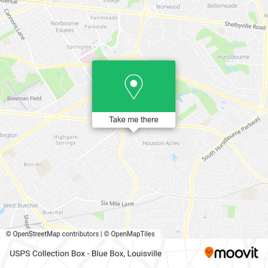 USPS Collection Box - Blue Box map