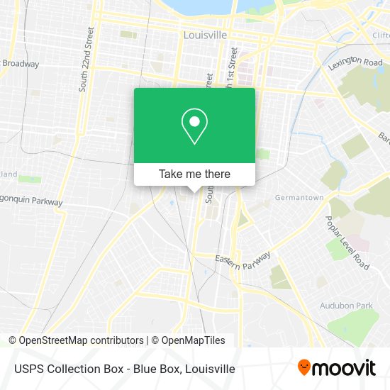 Mapa de USPS Collection Box - Blue Box