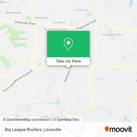 Big League Roofers map