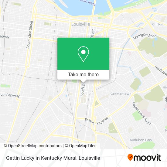 Gettin Lucky in Kentucky Mural map
