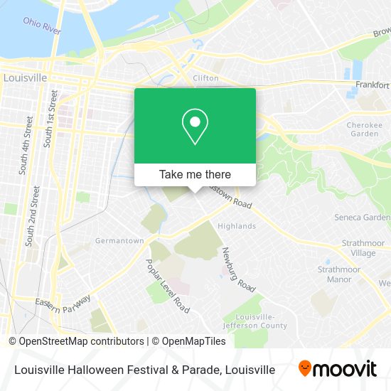 Mapa de Louisville Halloween Festival & Parade