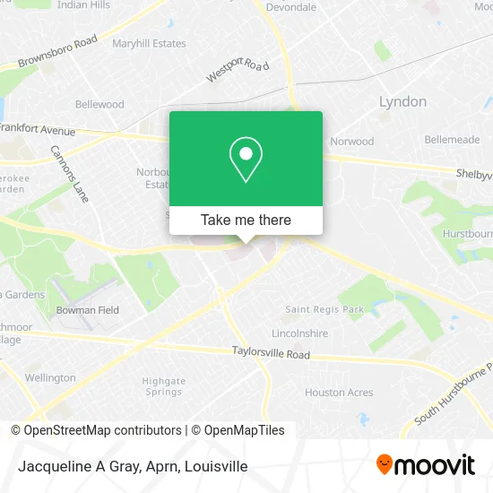 Jacqueline A Gray, Aprn map