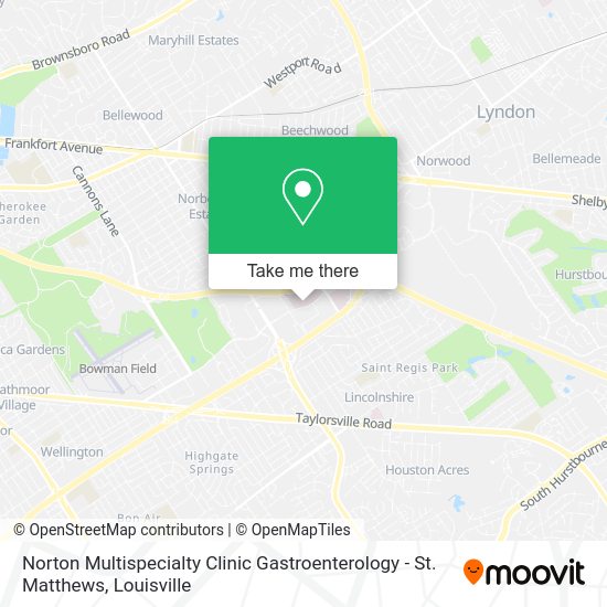 Norton Multispecialty Clinic Gastroenterology - St. Matthews map