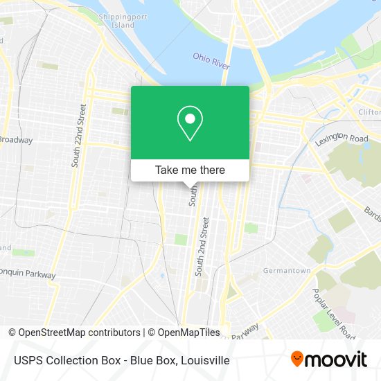 Mapa de USPS Collection Box - Blue Box