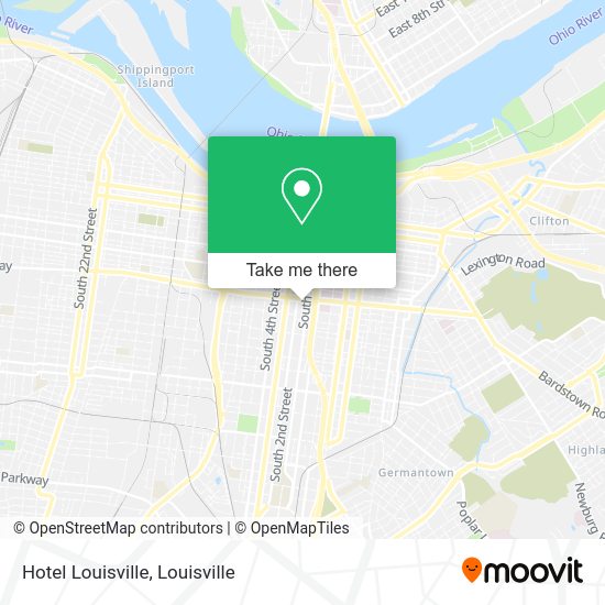 Hotel Louisville map