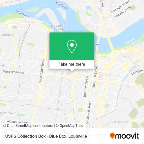 USPS Collection Box - Blue Box map