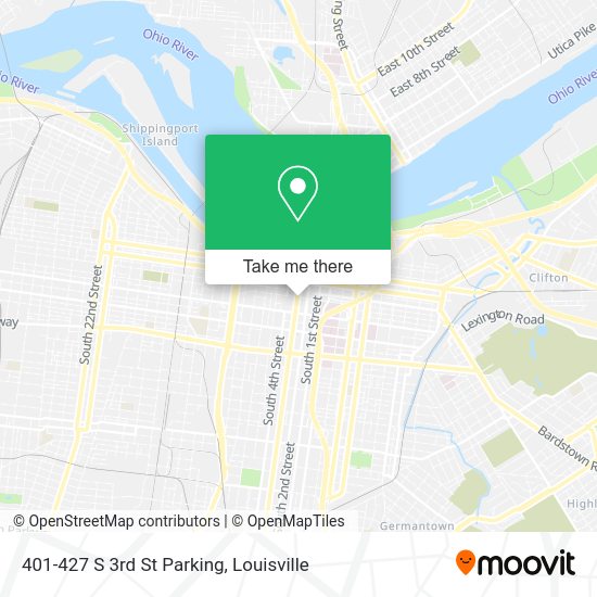 Mapa de 401-427 S 3rd St Parking