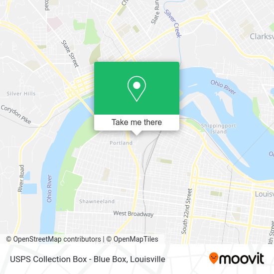 USPS Collection Box - Blue Box map