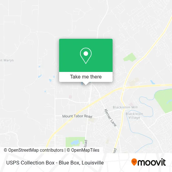 USPS Collection Box - Blue Box map