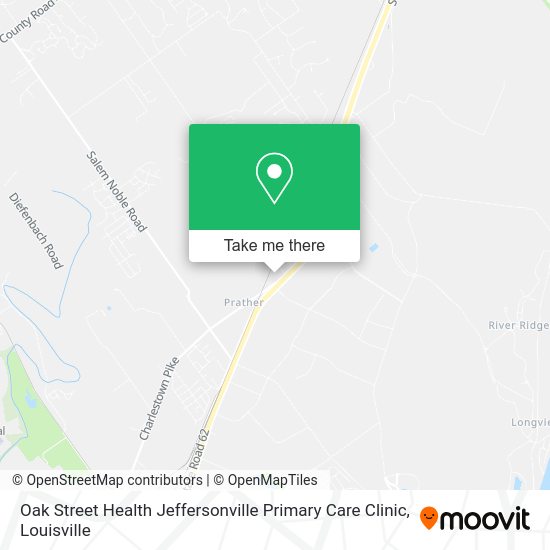 Mapa de Oak Street Health Jeffersonville Primary Care Clinic
