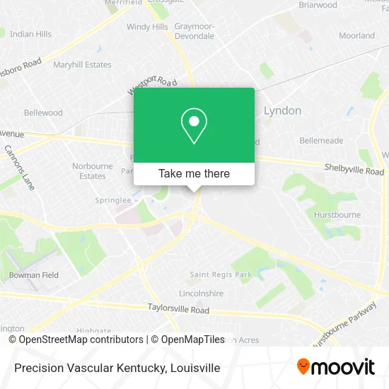 Precision Vascular Kentucky map