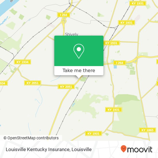 Mapa de Louisville Kentucky Insurance