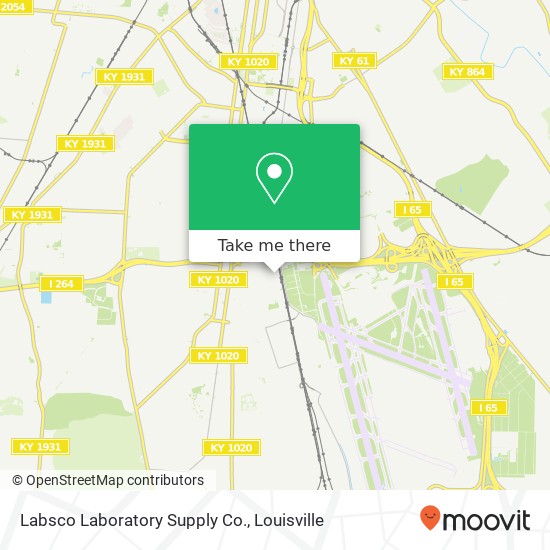 Mapa de Labsco Laboratory Supply Co.