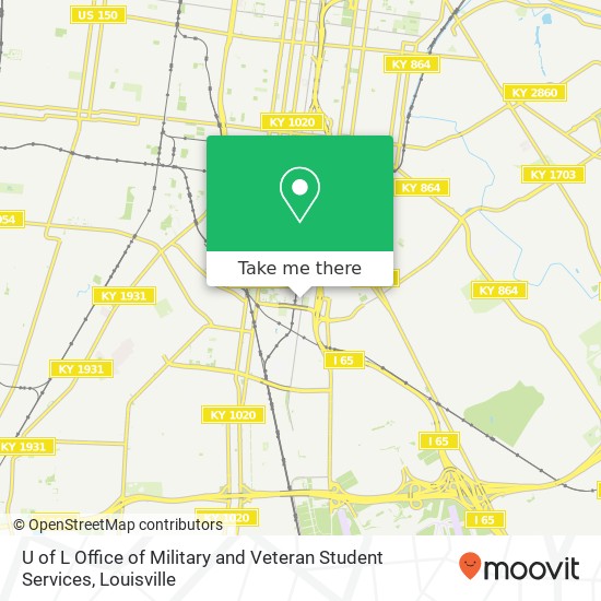 U of L Office of Military and Veteran Student Services map