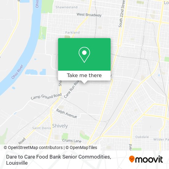 Dare to Care Food Bank Senior Commodities map