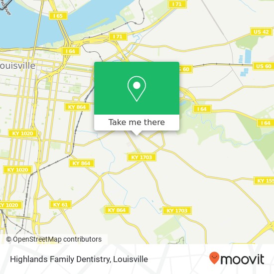 Highlands Family Dentistry map