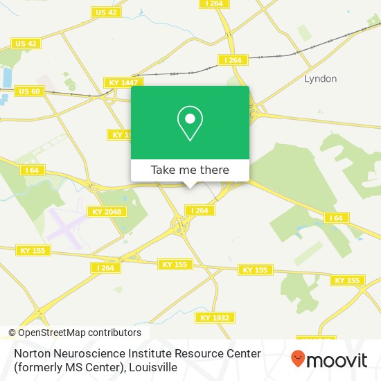 Norton Neuroscience Institute Resource Center (formerly MS Center) map