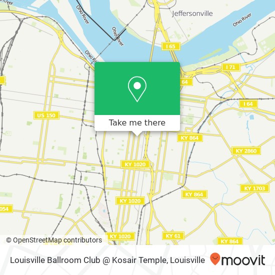 Louisville Ballroom Club @ Kosair Temple map