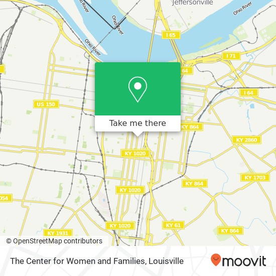 The Center for Women and Families map