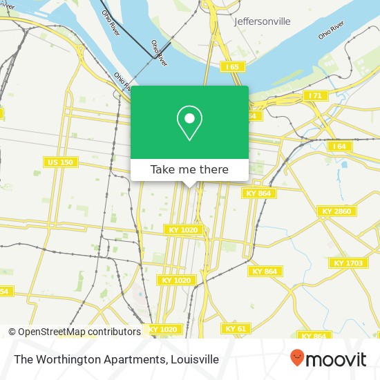 Mapa de The Worthington Apartments