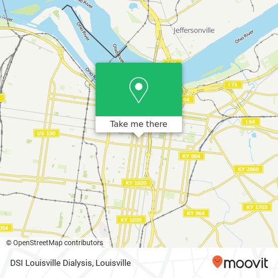 DSI Louisville Dialysis map