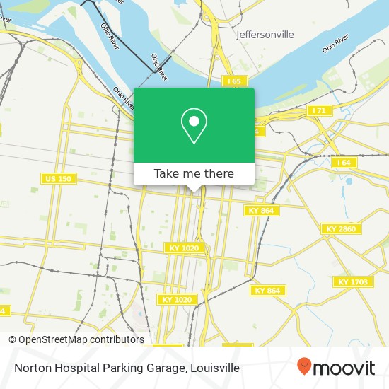 Mapa de Norton Hospital Parking Garage