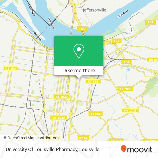 Mapa de University Of Louisville Pharmacy