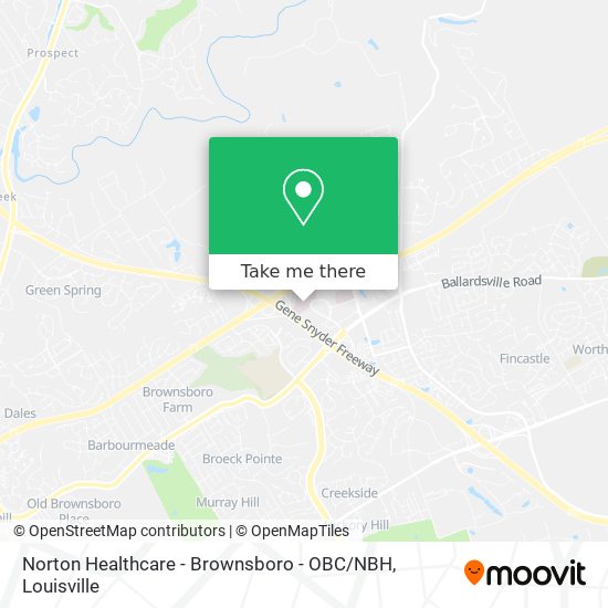 Norton Healthcare - Brownsboro - OBC / NBH map