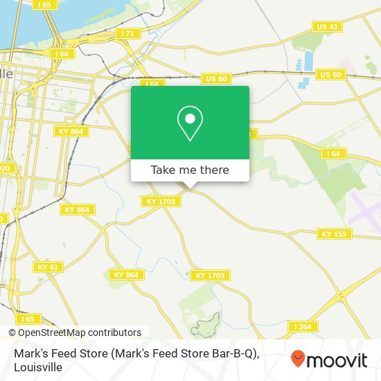 Mapa de Mark's Feed Store (Mark's Feed Store Bar-B-Q)