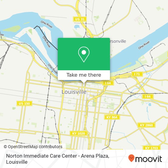 Mapa de Norton Immediate Care Center - Arena Plaza