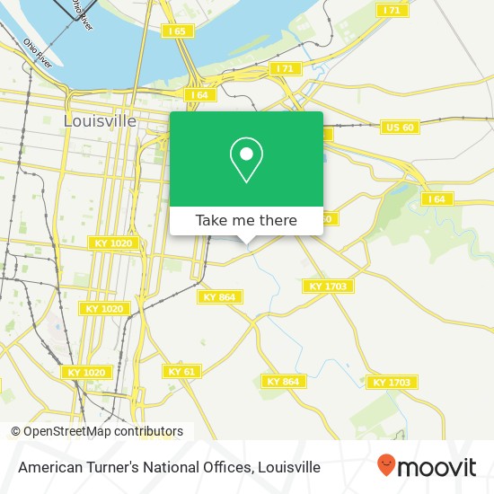 Mapa de American Turner's National Offices