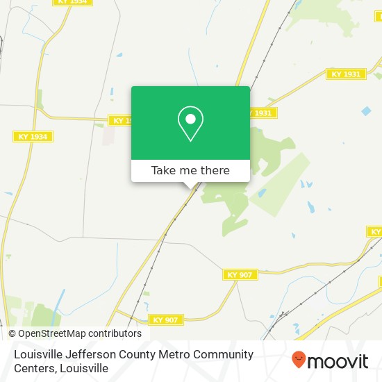 Mapa de Louisville Jefferson County Metro Community Centers, 8360 Dixie Hwy Louisville, KY 40258