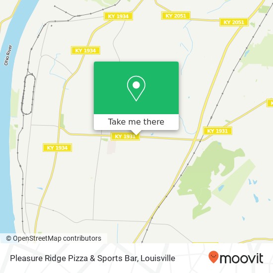 Mapa de Pleasure Ridge Pizza & Sports Bar, 5603 Greenwood Rd Louisville, KY 40258