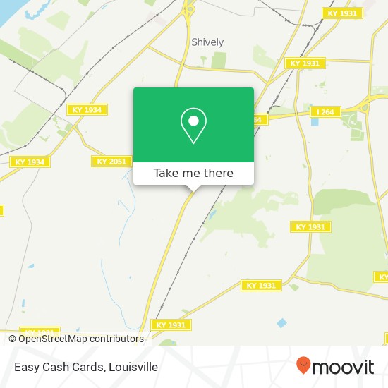 Mapa de Easy Cash Cards, 4843 Dixie Hwy Louisville, KY 40216