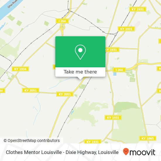 Mapa de Clothes Mentor Louisville - Dixie Highway, 4420 Dixie Hwy Louisville, KY 40216