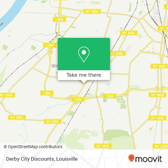 Mapa de Derby City Discounts, 4002 Dixie Hwy Louisville, KY 40216