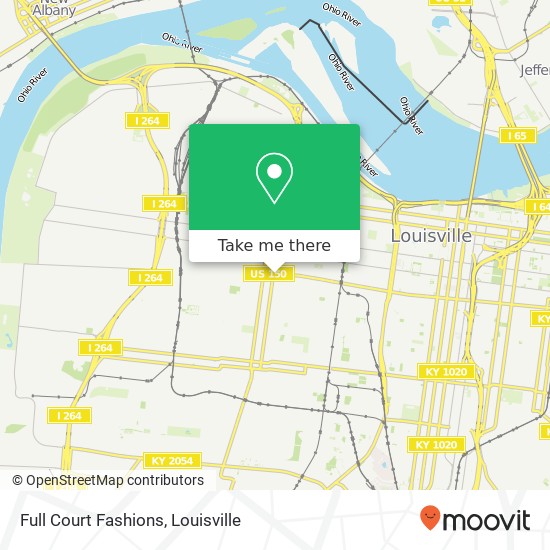 Mapa de Full Court Fashions, 2028 W Broadway Louisville, KY 40203