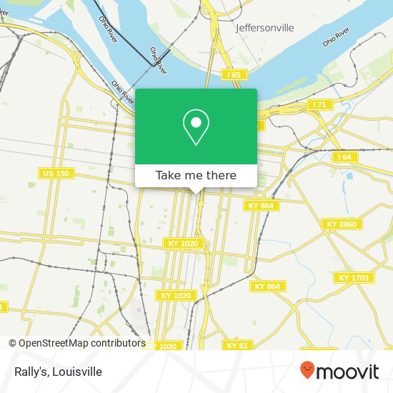 Mapa de Rally's, 714 S 1st St Louisville, KY 40202