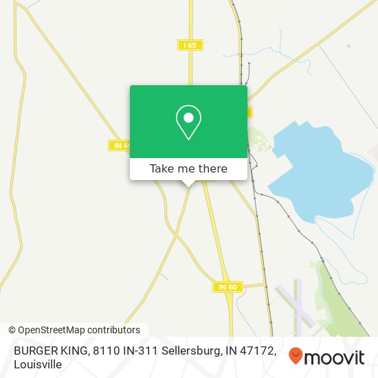 Mapa de BURGER KING, 8110 IN-311 Sellersburg, IN 47172