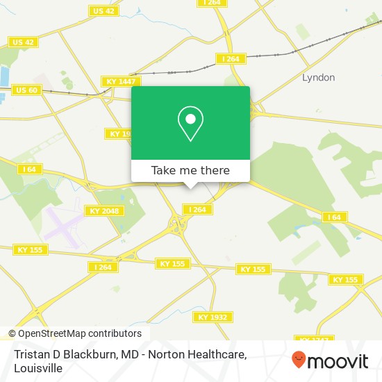 Tristan D Blackburn, MD - Norton Healthcare map