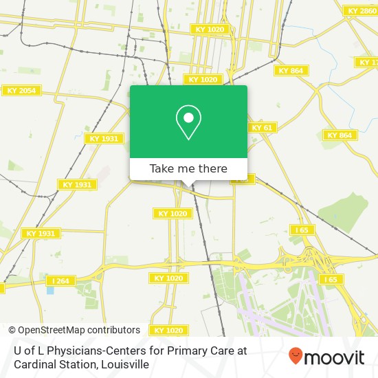 U of L Physicians-Centers for Primary Care at Cardinal Station map
