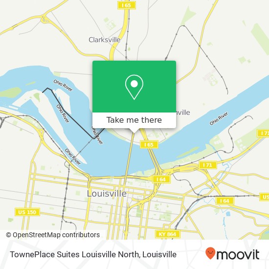 Mapa de TownePlace Suites Louisville North