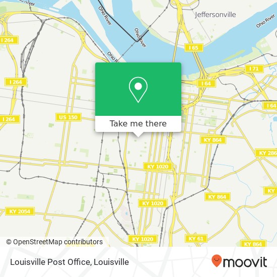 Louisville Post Office map