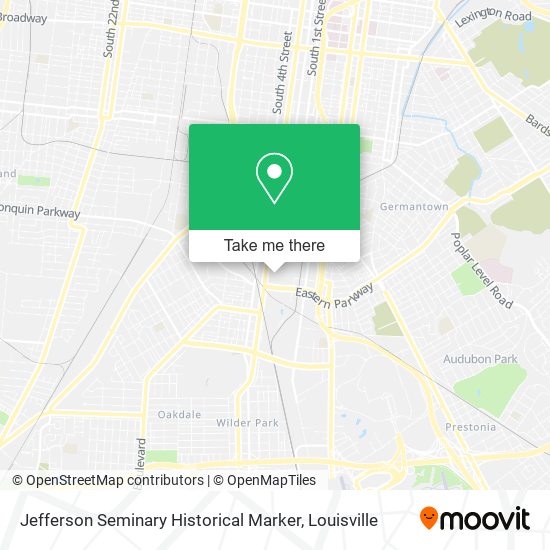 Jefferson Seminary Historical Marker map