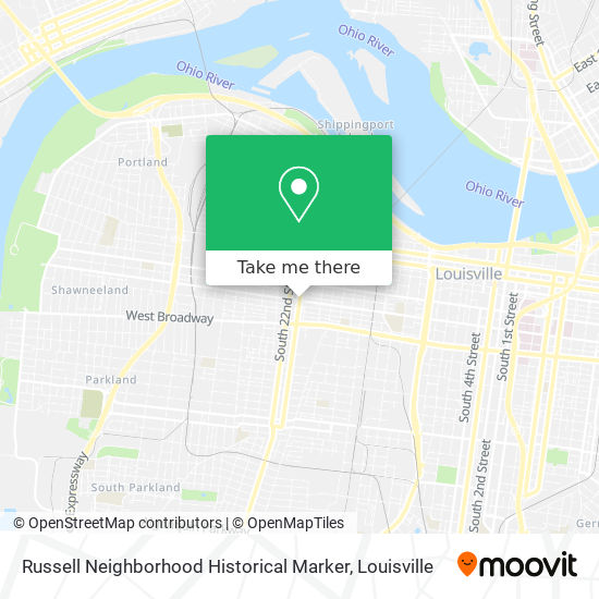 Mapa de Russell Neighborhood Historical Marker